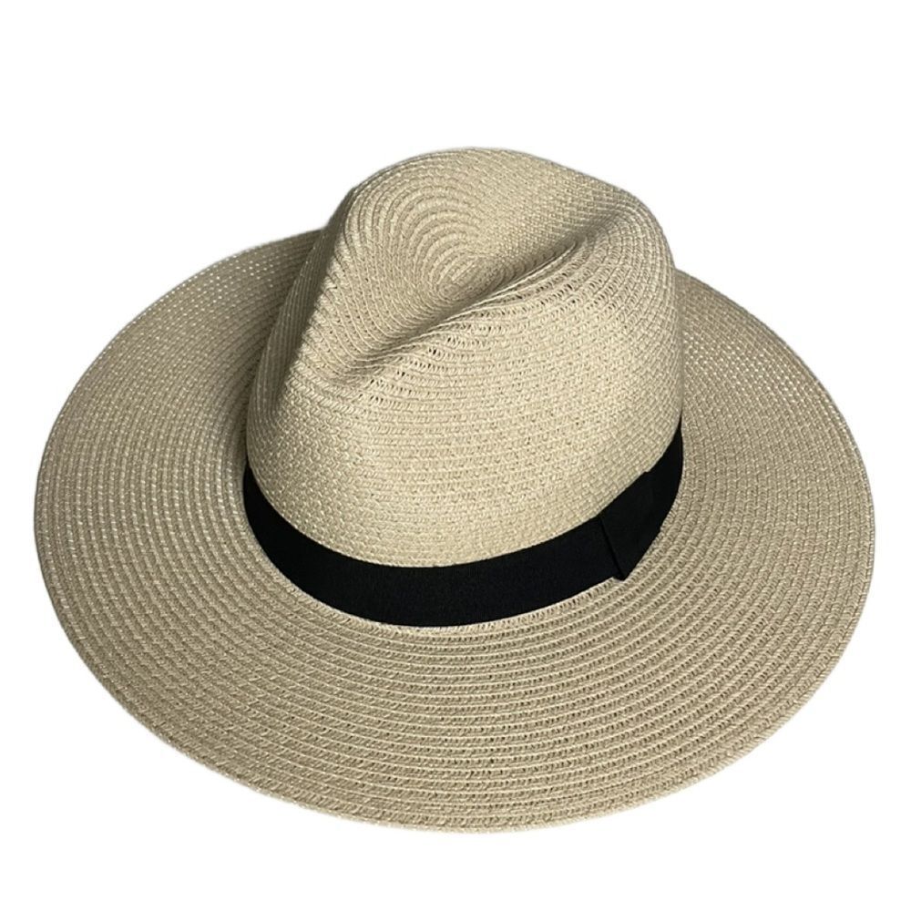 Cupshe Black Band Wide Brim Straw Hat or Panama Hat (NWT) - Picture 3 of 9